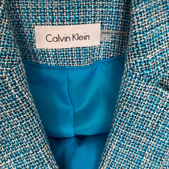 Calvin Klein Blue Blazer Pant Suit - Picture 2 of 9
